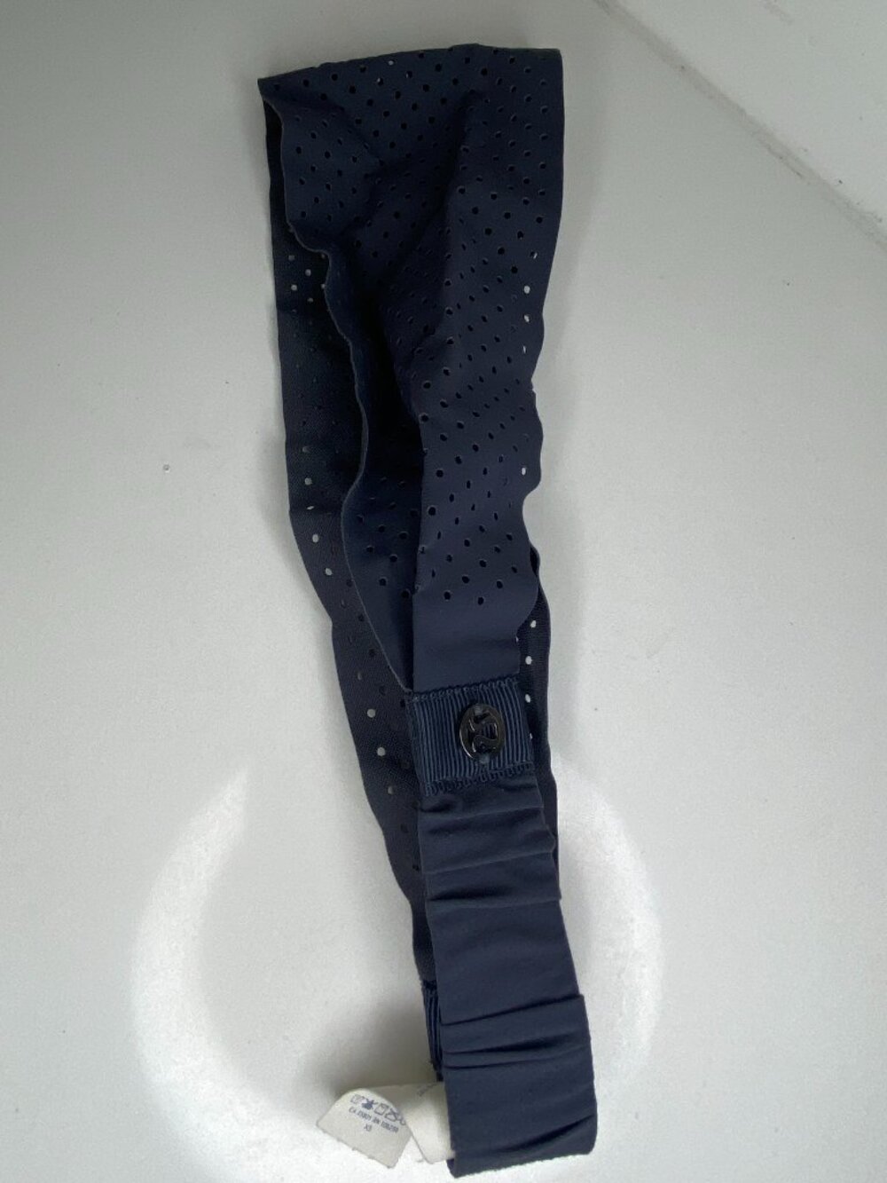lululemon Dark Gray Wide Mesh Headband Grippy Workout Yoga